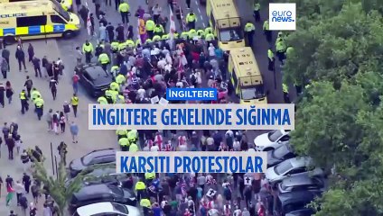 İngiltere’de sığınmacı barınma protestoları sürüyor, karşı gösteriler yükseliyor