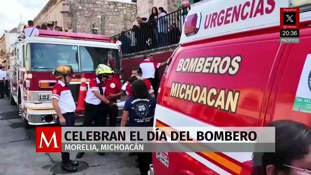 Bomberos de Michoacán celebran su día y recuerdan a compañeros caídos en Morelia