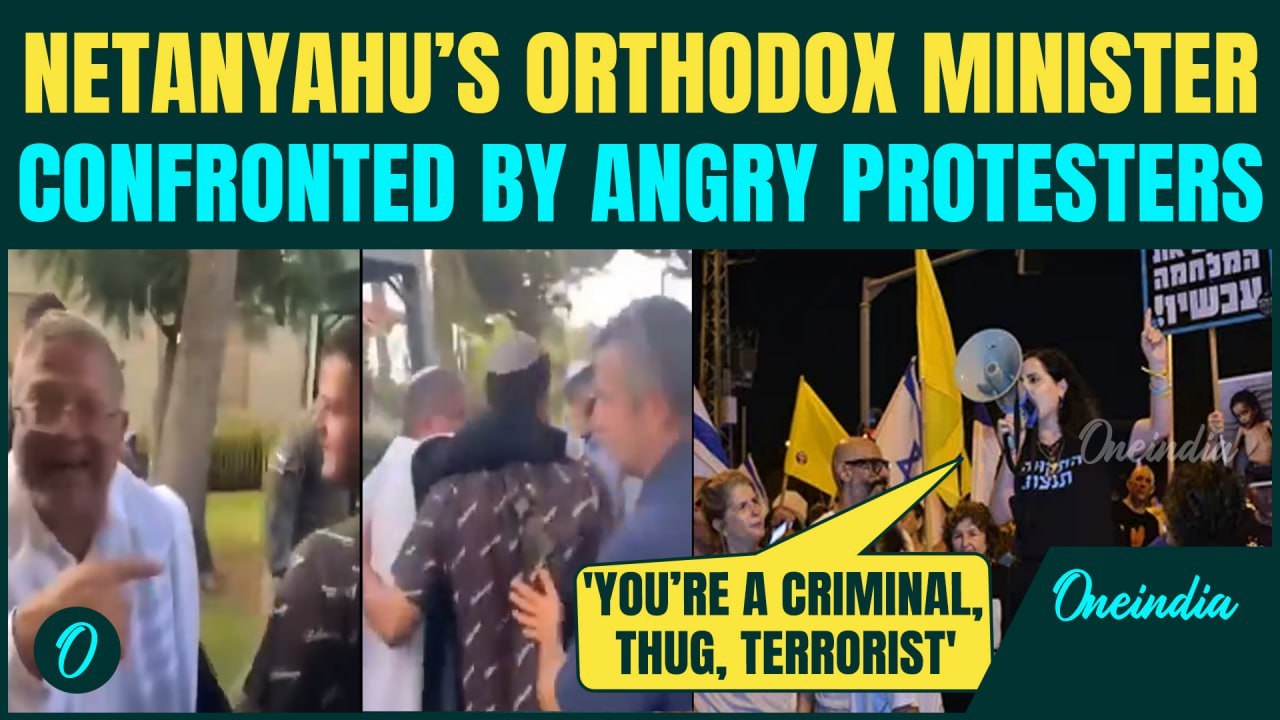 SHOCKING VIDEO: Israeli Protesters nearly PUNCH Ben Gvir: Heated Clash As Minister Goes Synagogue