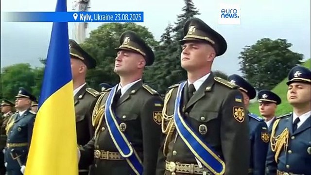 Volodymyr Zelenskyy marks National Flag Day as Russia continues to target Ukrainian cities