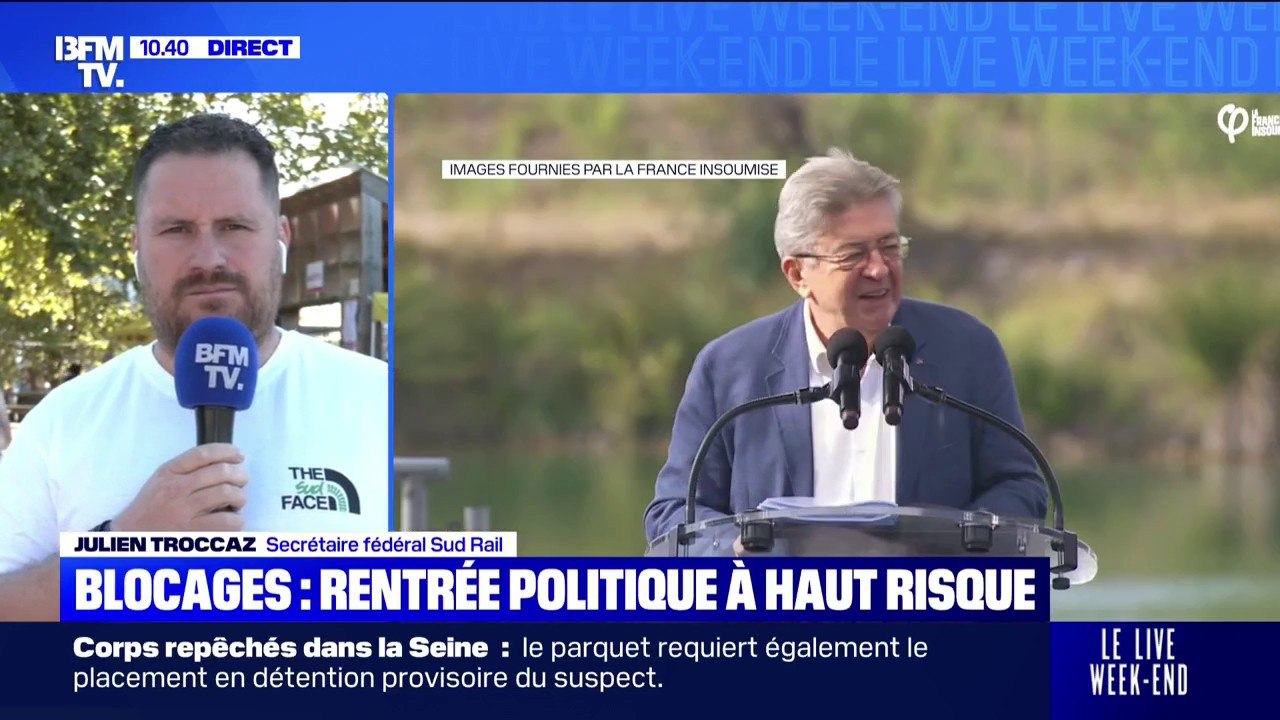 Blocage du 10 septembre: "Ce n'est pas la mobilisation de Jean-Luc Mélenchon", éclaircit Julien Troccaz, Secrétaire fédéral Sud Rail