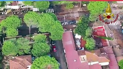 Video dall'alto del maltempo in Romagna