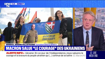 Macron salue "le courage" des Ukrainiens - 24/08