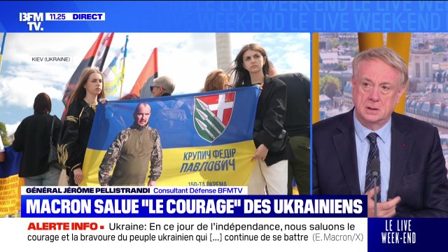 Macron salue le courage des Ukrainiens - 24/08