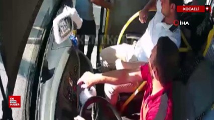 Kocaeli’de halk otobüsü şoförüne neden baktın tehdidi