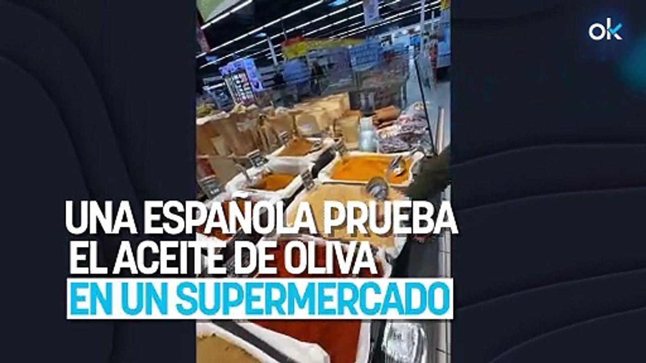 Una española prueba el aceite de oliva en un supermercado de Marruecos y su reacción se hace viral: "Huele..."