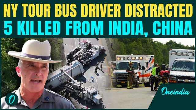 New York Tour Bus Crash Video: Driver Overcorrects Causing Deadly Rollover; 5 killed 24 Injured