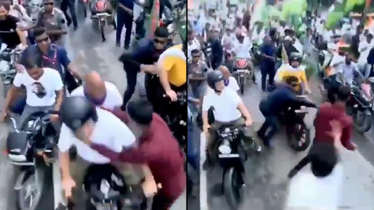 Man Kisses Rahul Gandhi During Bihar Bike Rally | VIRAL