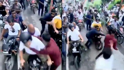 Man Kisses Rahul Gandhi During Bihar Bike Rally | VIRAL