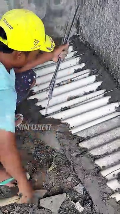 handyman using glass waste