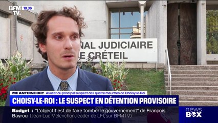 Corps retrouvés dans la Seine: "C'est aux enquêteurs d'éclairer sur un éventuel mobile", déclare Maître Antoine Ory, avocat du principal suspect