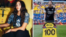 Montserrat Saldívar recibe reconocimiento por 100 partidos en América Femenil