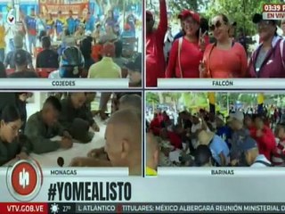 Alta participación de los cojedeños en la jornada de alistamiento nacional