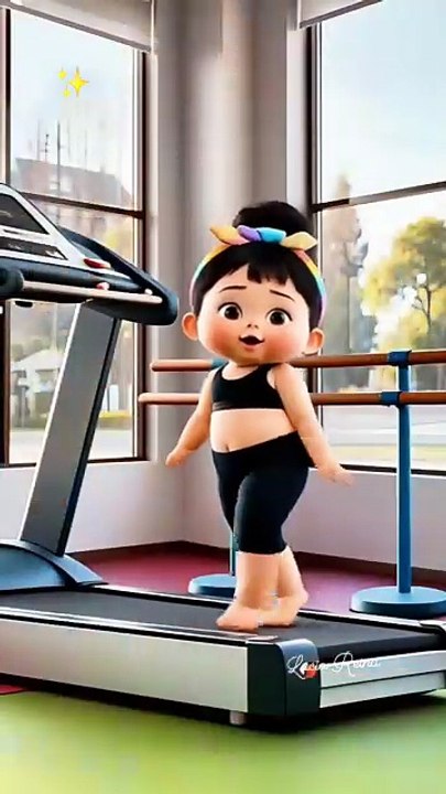 😂 Cute Chubby Kid Cartoon Working Out & Dancing 💃 | Funniest Cute Animation Ever ✨