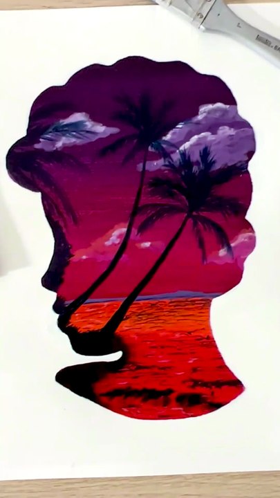 Double Exposition Acrylique : Effet WOW Garanti ! #acrylique #art #dessin