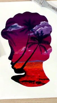 Double Exposition Acrylique : Effet WOW Garanti ! #acrylique #art #dessin