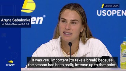 Sabalenka reaps benefits of 'much-needed' break with first-round win