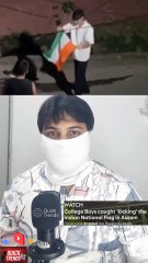 College boys caught disrespecting the Indian National flag