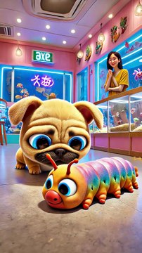 Dog s Magical Pet! Rainbow Caterpillar He Bought Turns into a GIANT Rainbow Butterfly 🐛🦋#cute #dog
