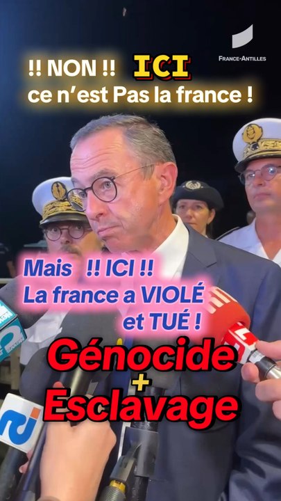 ‼️NON‼️ICI Ce N’est Pas la france❗️Qu’est-ce qu’être français⁉️C'est Massacrer le Peuple 1er des Antilles, Et Crier : ICI C'EST LA FRANCE ! C'est, y Déporter les Africains en Esclavage, Et se Clamer : PAYS DES DROITS DE L'HOMME !