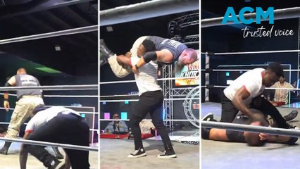 ‘This isn’t scripted’: UFC legend's son knocks out pro wrestler in brutal in-ring attack