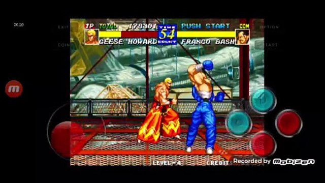 Fatal Fury 3 Geese Howard vs Franco Bash fala de vitória do Franco Bash em português parte 2