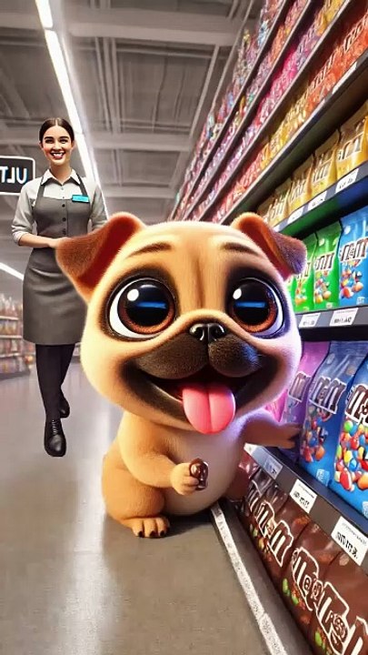 SECRET Mission! Cute Frenchie Buys CHOCOLATE BEANS for His Little Owner! 💖🐶#shorts #cute #dog