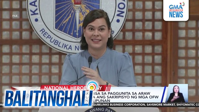 VPSD, nakikiisa sa paggunita sa Araw ng mga Bayani; kinilala ang sakripisyo ng mga OFW at iba pang sektor ng lipunan | Balitanghali