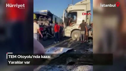 TEM Otoyolu'nda feci kaza: 1 ölü, 9 yaralı