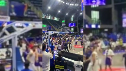 Monumental pelea al final del Argentina-República Dominicana de la Americup