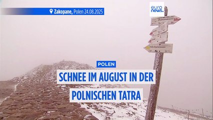 Polen: Schnee im August auf dem Kasprowy Wierch
