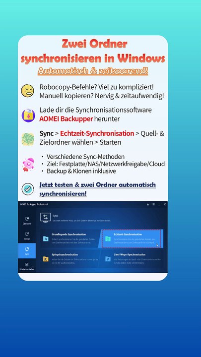 🚀 Ordner automatisch synchronisieren – stressfrei & schnell! 📂