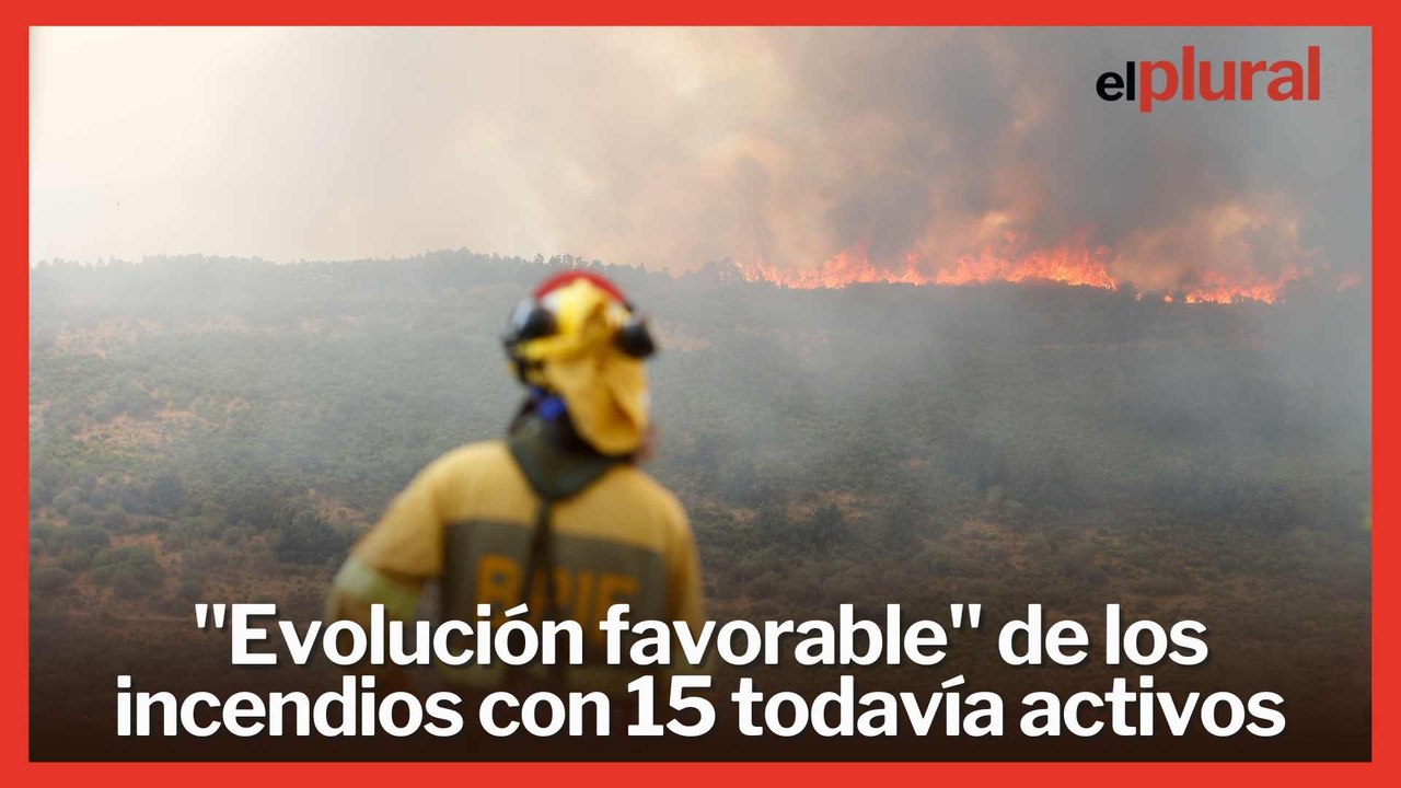 Última hora de los incendios en España: 15 fuegos activos y 43 detenidos