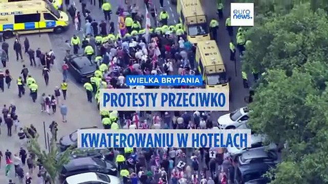 Protesty w Wielkiej Brytanii przeciwko zakwaterowaniu w hotelach osób ubiegających się o azyl