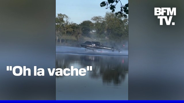 Finistère: les images impressionnantes du crash d'un hélicoptère dans l'eau