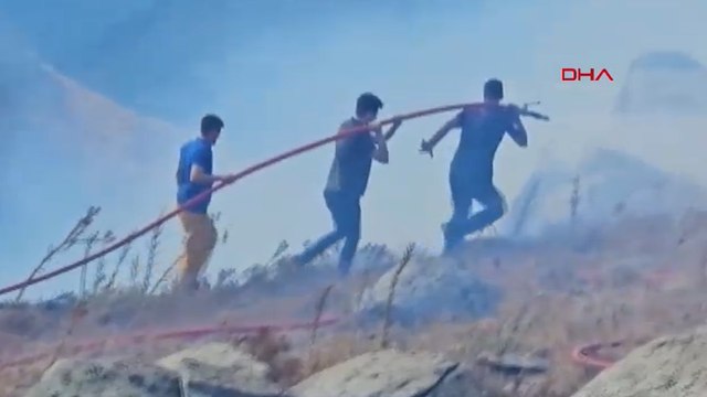 Marmara Adası'ndaki orman yangınına müdahale sürüyor