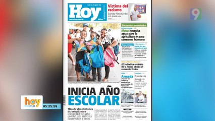 Titulares prensa dominicana lunes 25 de agosto 2025 | Hoy Mismo