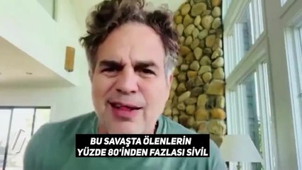 Gazze'de yaşananlara isyan eden Mark Ruffalo liderlere seslendi