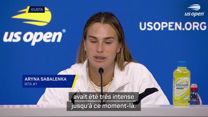 US Open - Après sa victoire au 1er tour, Sabalenka raconte les bienfaits de sa pause