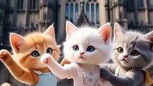 Cute dancing cats