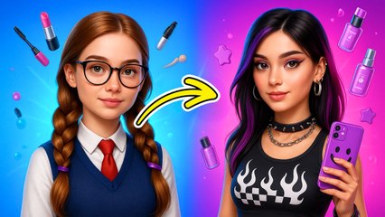 De rat de bibliothèque à baddie : relooking de nerd en E-girl ! 🤓💅