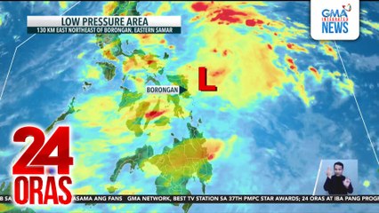Binabantayang low pressure area, pwedeng tumaas ang posibilidad na maging bagyo kapag nakatawid na sa lupa | 24 Oras