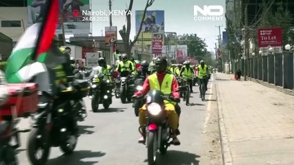 Kenya’da yüzlerce kişiden Filistinlilere destek gösterisi