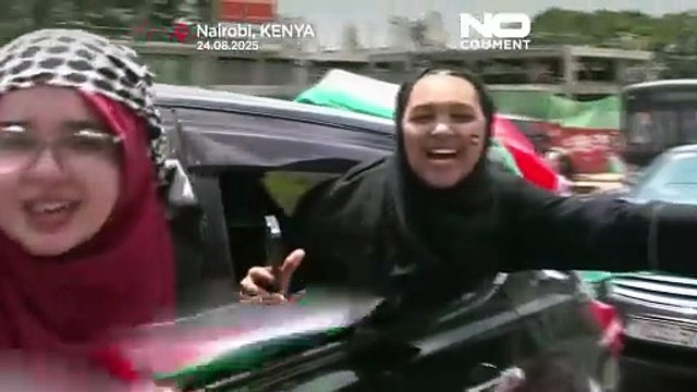 GUARDA: Centinaia di persone manifestano a Nairobi contro la guerra a Gaza