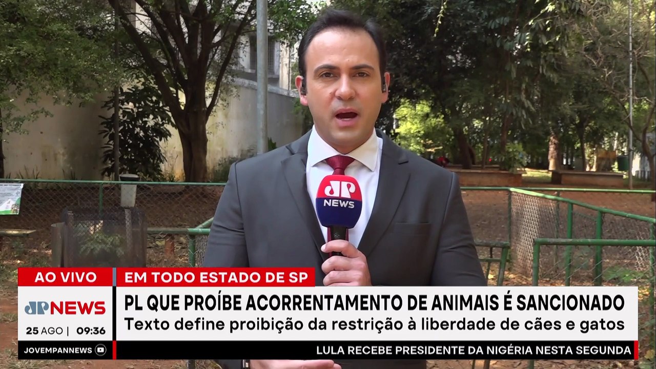 Tarcísio sanciona lei que proíbe acorrentamento de animais em SP
