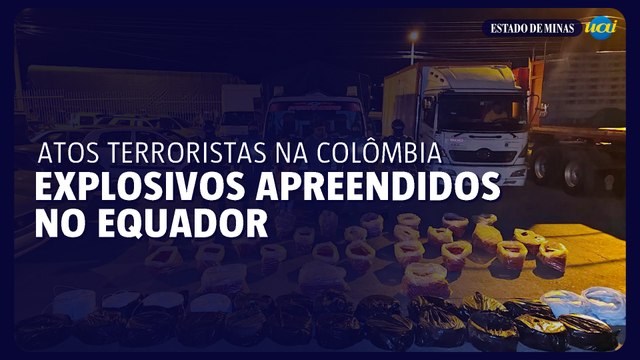 Explosivos apreendidos no Equador seriam usados em atos terroristas na Colômbia