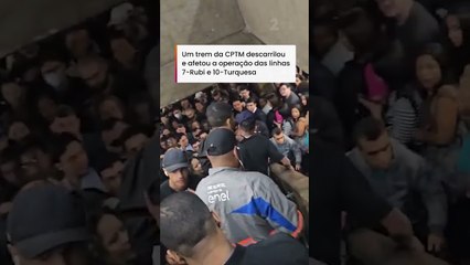 Trem da CPTM descarrila e causa caos nas linhas 7-Rubi e 10-Turquesa #shorts #terranoticiasshorts