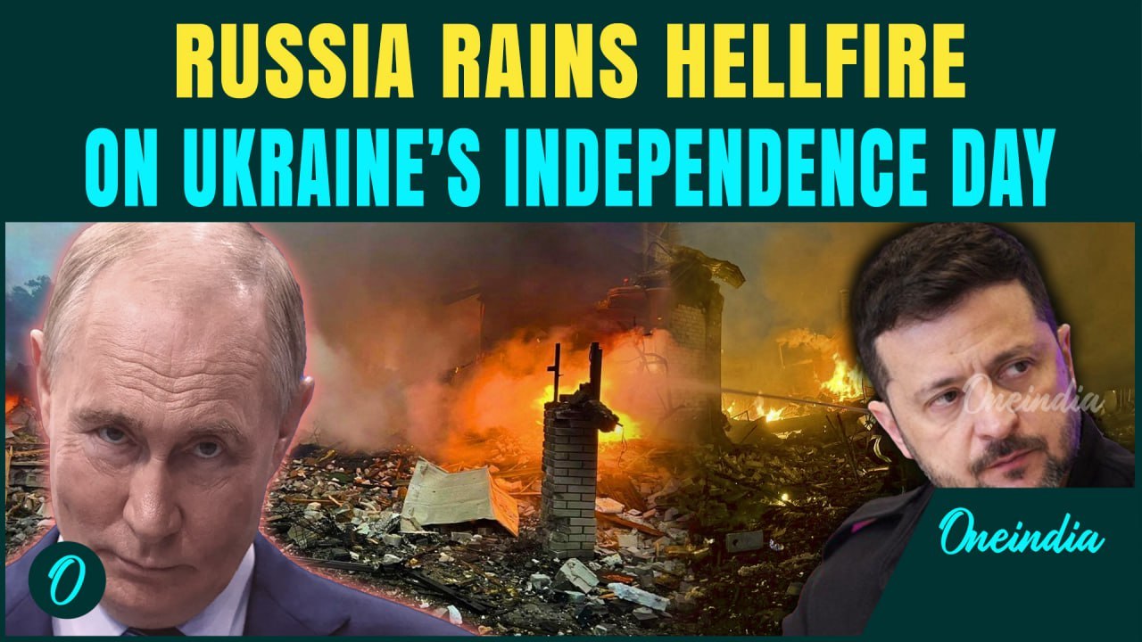 Putin’s SINISTER Plan: STRIKES Ukraine on its Independence Day | 2 Killed, Several Injured | Watch!