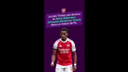 Arsenal - Jurriën Timber joueur star du week-end en PL