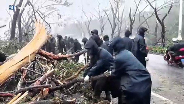 Más de 100.000 afectados por el paso del tifón Kajiki en la isla china de Hainan